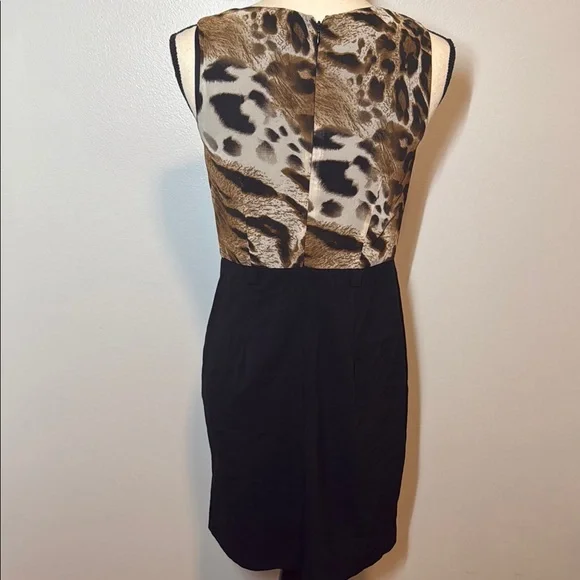 Alyx Leopard Print and Black Midi Dress - Picture 2 of 2